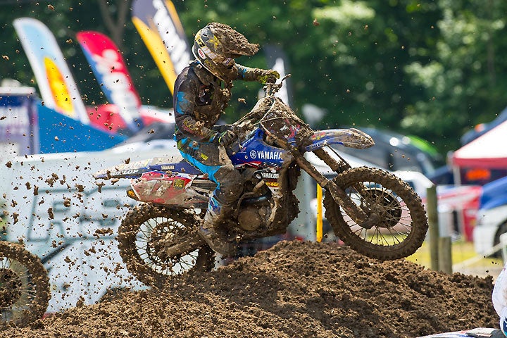 Cooper Webb had an unusually lackluster day, suffering tip-overs in both motos. Even so, Webb finished third overall. He's also the 250cc series champion! PHOTO BY RICH SHEPHERD.