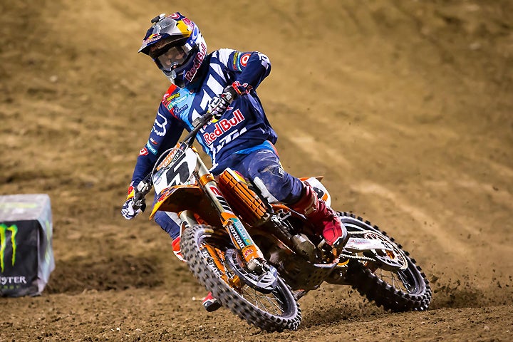 Ryan Dungey looked smooth all evening, finishing second overall despite not collecting a main event victory. PHOTO BY RICH SHEPHERD.