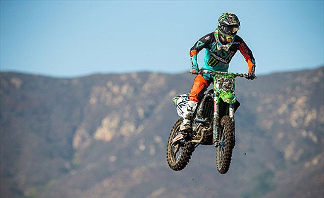 Jake Weimer matched his season-best fourth overall finish and ended the season sixth in the 450cc series standings. PHOTO COURTESY OF KAWASAKI