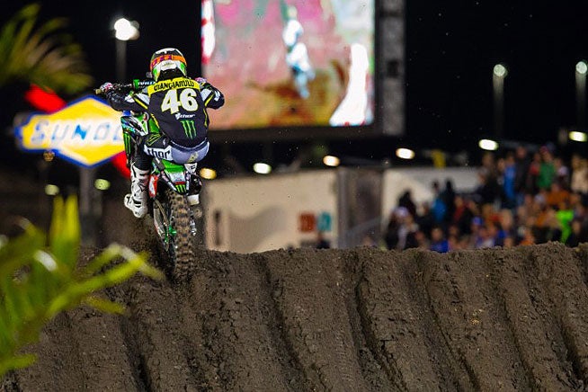 Floridian Adam Cianciarulo finished second in the 250cc class during his Daytona Supercross debut.