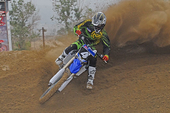 The 2015 YZ250F boasts all of the great attributes that made the 2014 model the king of the class, and minor improvements have made it even better. DBC test rider Ryan Abbatoye unleashed the potential of the 250F on this hapless berm at Glen Helen Raceway.