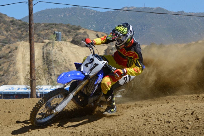 The YZ250 can still shred berms with the best four-strokes on the market. The key to happiness on Yamaha's quarter-liter diesel, says Robby Bell, lies in getting the most out of its ample mid-range power. Don't shift it too early and don't overrev it, and you'll find happiness.
