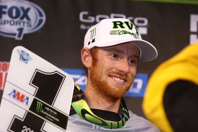 Ryan Villopoto will vacate his Monster Energy AMA Supercross title and head to Europe to contest the FIM World Championship in the MXGP class. PHOTOS COURTESY OF KAWASAKI MOTORS CORP., USA.