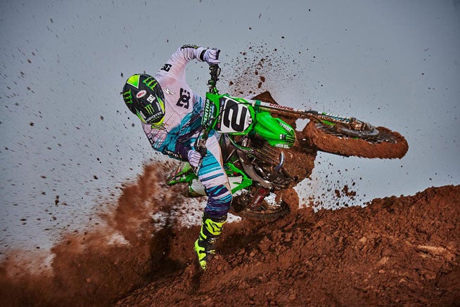 Seven-time AMA Supercross Champion and newly hired Kawasaki brand ambassador Jeremy McGrath also showed up to the MEK photo shoot, and the salty vet pulled off the bermshot of the day.