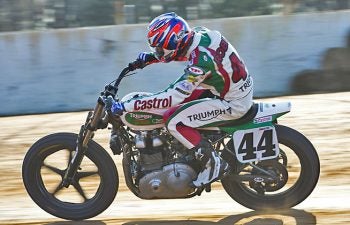 Brandon Robinson is one of two Triumph riders to accept an invitation to race in the 2015 X Games Flat Track in Austin, Texas, June 3. Robinson rides for the Latus Motors/Castrol Triumph team.