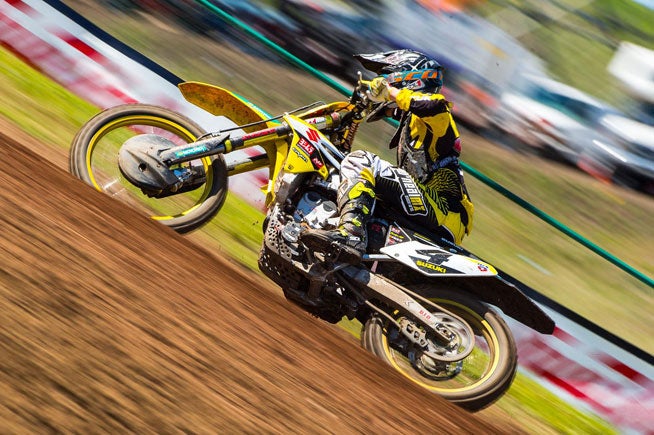 Blake Baggett put together his strongest effort of his rookie season in the 450cc outdoor class, finishing 4-3 for third overall, his first career podium finish in the class.
