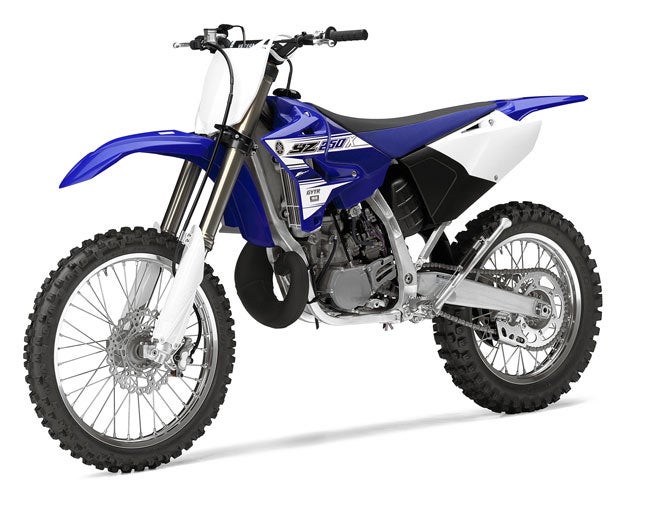 a kickstand is also standard on Yamaha's new off-road two-stroke.