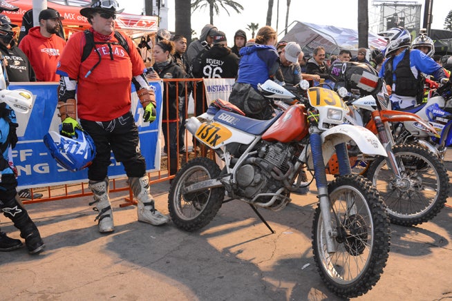 Texas' JD Kellough is competing on the Ironman class aboard the oldest bike in the Baja 500 field, a 1987 Honda XR600R.