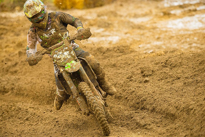 Chris Alldredge had a rough day in the mud at Budds Creek, finishing 14th overall.