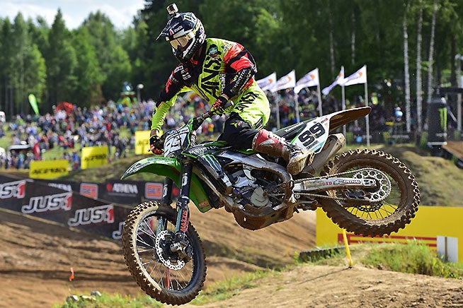 Monster Energy Kawasaki' sand specialist  Max Anstie of the Netherlands easily swept both MX2 motos for the overall win in the class.