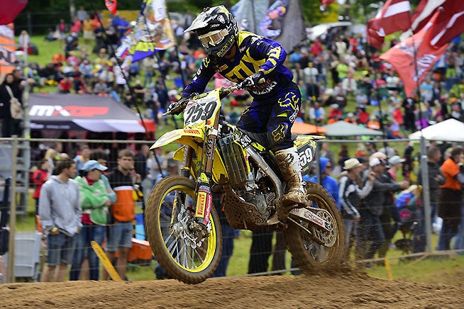 Rockstar Energy Suzuki's Glenn Coldenhoff of the Netherlands gave the country its first MXGP win since the start of the decade with a 1-2 performance at the GP of Latvia on Saturday. PHOTOS COURTESY OF MXGP.COM
