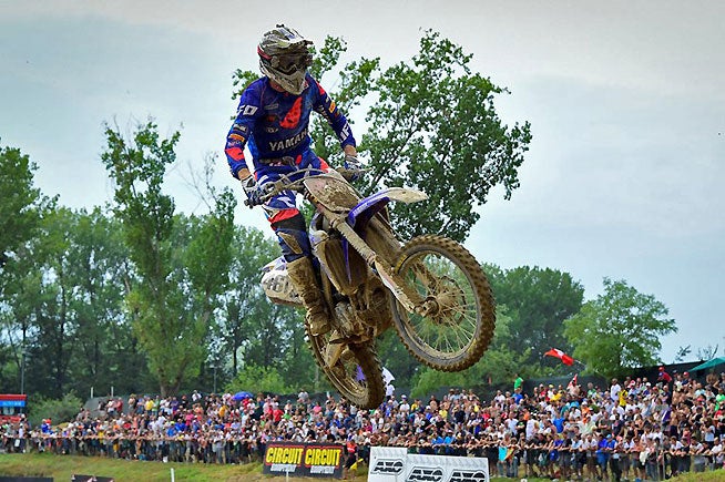 Romain Febvre of France rode his factory Yamaha to 1-1 moto finishes for his sixth overall win of the season at the GP of Lombardia in Italy, Sunday. Febvre has a chance to clinch the MXGP World Championship title at the next round. PHOTO COURTESY OF YAMAHA MOTOR EUROPE.