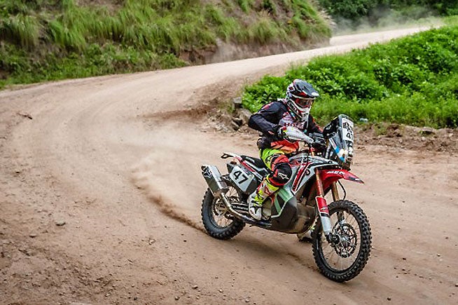 Kevin Benavides opened the road in Stage 4 today and put together a strong ride that ultimately earned him second place in the stage. PHOTO COURTESY OF TEAM HRC.