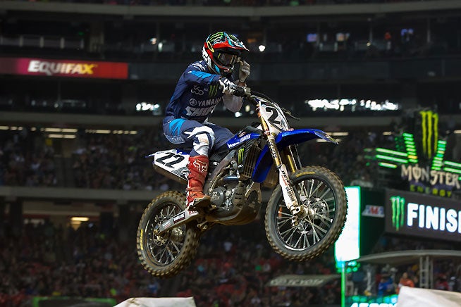 Two-time supercross champion Chad Reed found his way back onto the podium in Atlanta, finishing third.