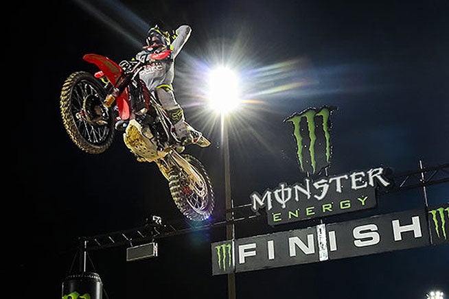 Reigning MX2 Motocross World Champion Tim Gasjer made his MXGP debut a memorable one by sweeping both motos and winning the MXGP of Qatar on February 27. PHOTO COURTESY OF MXGP.COM.