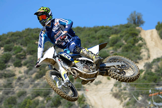 The 2016 Husqvarna FC450 has already proved to be a winner in AMA Supercross, and it upholds the brand's honor on outdoor circuits as well. A strong mid-range bark and light-feeling chassis are two of the FC's biggest assets. PHOTOS BY SCOTT ROUSSEAU.