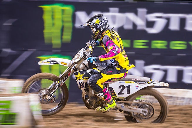 Jason Anderson scored yet another podium finish in Las Vegas, coming home second, behind Dungey. PHOTO BY RICH SHEPHERD.