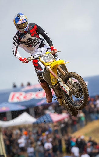 Roczen has gotten more comfortable with his factory Suzuki RM-Z450 by switching to some stock chassis components. PHOTO BY RICH SHEPHERD.