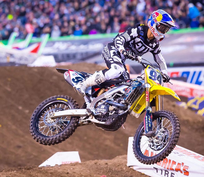 Ken Roczen landed his fifth win of the season at MetLife Stadium. The German rider dominated the main event from start to finish. PHOTO BY RICH SHEPHERD.