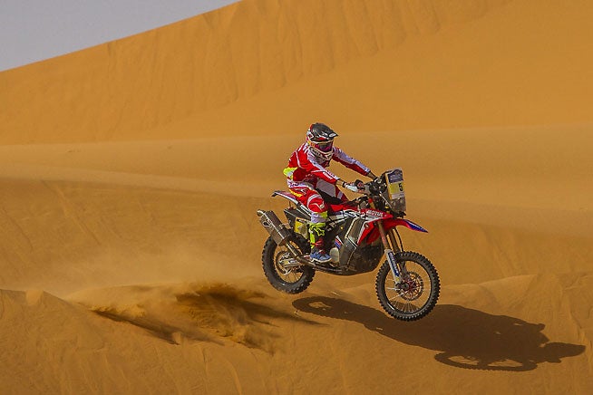 Merzouga Rally winner Kevin Benavides is one of four Team HRC members who will contest the 2016 Desafio Ruta 40 Rally in Argentina, June 19-24. The team will use the event to test and gather data that it can apply toward the 2017 Dakar Rally. PHOTOS COURTESY OF TEAM HRC.