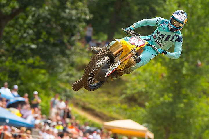 Ken Roczen returned to his dominant form at the La Crescent Wine Spring Creek National Motocross in Millville, Minnesota, Saturday, posting 1-1 moto wins to claim his sixth overall win in eight rounds. PHOTO BY RICH SHEPHERD.