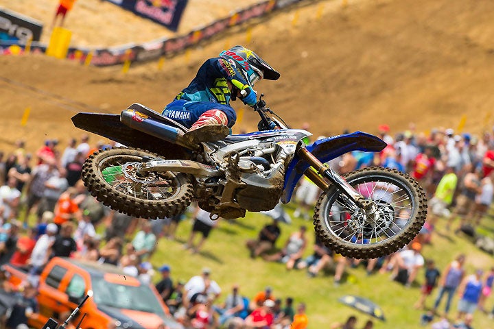After an eight-race dry spell that dates back to 2015, reigning Lucas Oil 250cc Pro Motocross Champion Jeremy Martin scored a huge overall win on his family's track at the La Crescent Wine Spring Creek National in Millville, Minnesota, July 16. Martin went 2-1 on the day. PHOTO BY RICH SHEPHERD.