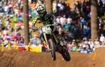 Series rookie Austin Forkner avoided the Webb/Savatgy bottleneck in Moto 2 and showed remarkable composure as he rolled to his first career 250cc National win and finished second overall.