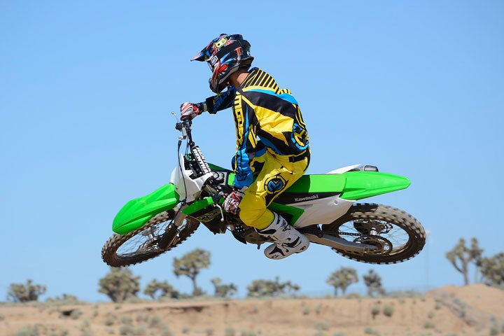 On the track, the KX250F feels like a flyweight. The bike is supremely flickable and surprisingly comfortable over a long moto.