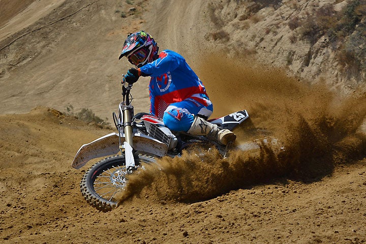 DirtBikes.com test rider Ryan Abbatoye had a lot of fun churning up the uncharacteristically deep dirt at Glen Helen Raceway aboard the YZ250F. With its improved mid-range hit and excellent-handling chassis, the YZ250F is going to be hard to knock off its perch as the best 250 in its class.