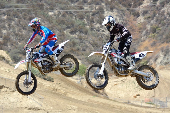 Yamaha's 2017 YZ250F and YZ450F, shown here in the alternative white, red and black graphics scheme, return with updates, most notably to the YZ250F, in an effort to remain atop their respective classes.