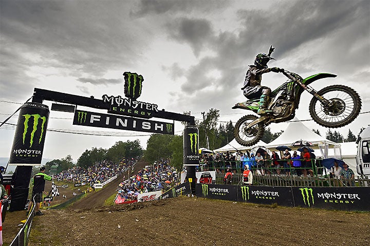 Monster Energy Kawasaki's Dylan Ferrandis went 1-1 for the MX2 class overall win. PHOTO MXGP.COM.