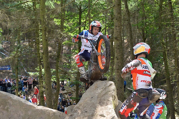 Toni Bou landed his ninth and 10th FIM Trial World Championship wins of the season at the British GP in Tong, Great Britain, over the weekend. PHOTO COURTESY OF TEAM HRC.