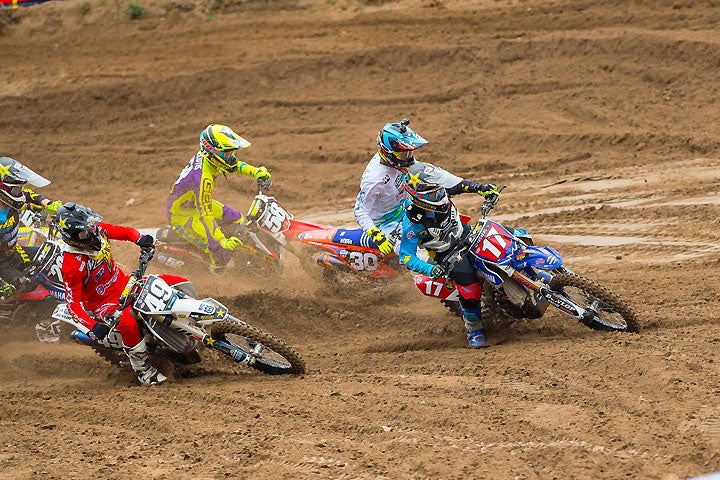 Webb (17) pulled the holeshot in Moto 2 and went on to easily win the moto to land the overall win. PHOTO BY RICH SHEPHERD.