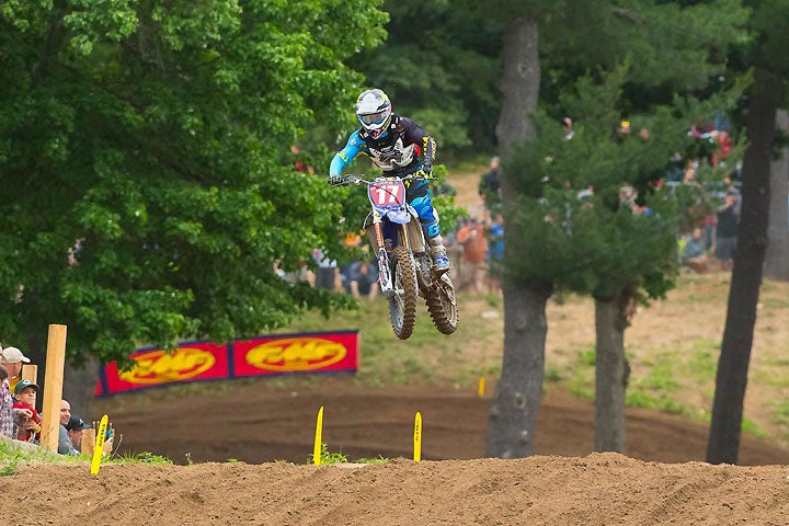 Cooper Webb pulled off his third consecutive Lucas Oil 250cc Pro Motocross Championship overall win via 2-1 scores at the Red Bull Southwick National in Massachusetts. PHOTO BY RICH SHEPHERD.