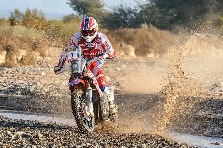 Michael Metge of France will also contest the 2016 Baja Aragon rally in Spain. PHOTO COURTESY OF TEAM HRC.