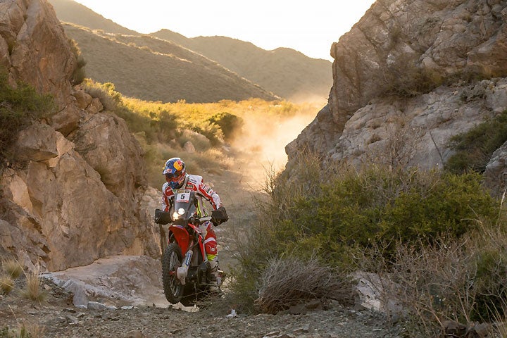 Team HRC's Joan Barreda is one of two Honda factory rally riders scheduled to compete in the Baja Aragon rally in his home country of Spain this weekend. PHOTO COURTESY OF TEAM HRC.