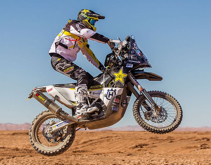 Pablo Quintanilla had a solid day in Stage 2 of the 2016 Atacama Rally, although he now only a holds a mere 10-second advantage over Price. PHOTO BY M. PINOCHET/HUSQVARNA MOTORCYCLES GmbH.