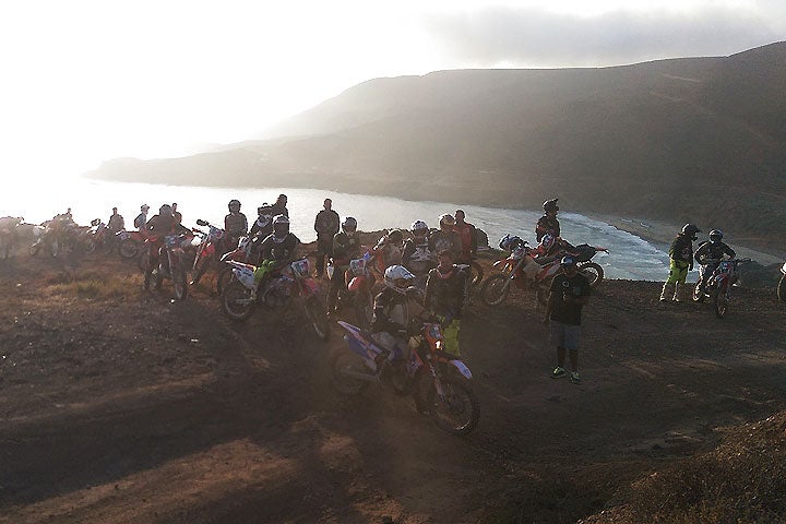 Every day of the Baja Beach Bash includes "friendly" challenges, such as this hill climb. How tough was it? Only seven out of the 30 riders who tried it made it to the top!