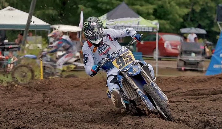 Jake Masterpool was one of the many Yamaha bLU cRU riders who made their presence known at the 35th Annual Rocky Mountain ATV-MC Amateur National Motocross Championship in Hurricane Mills, Tennessee, last week. Masterpool dominated the 450 B division by going undefeated in all three motos. PHOTO COURTESY OF YAMAHA MOTOR CORP., U.S.A.