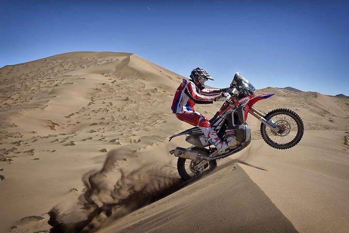 Kevin Benavides was the top-finishing Team HRC rider, coming home second in Stage 3 of the Atacama Rally. Benavides is now second overall. PHOTO COURTESY OF TEAM HRC.