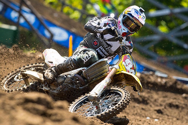 Despite already wrapping up the 450cc series title, Ken Roczen gave it his all in the Lucas Oil Pro Motocross Series finale at Ironman Raceway in Indiana today, scoring the overall win via his ninth 1-1 moto sweep of the season. PHOTO BY RICH SHEPHERD.