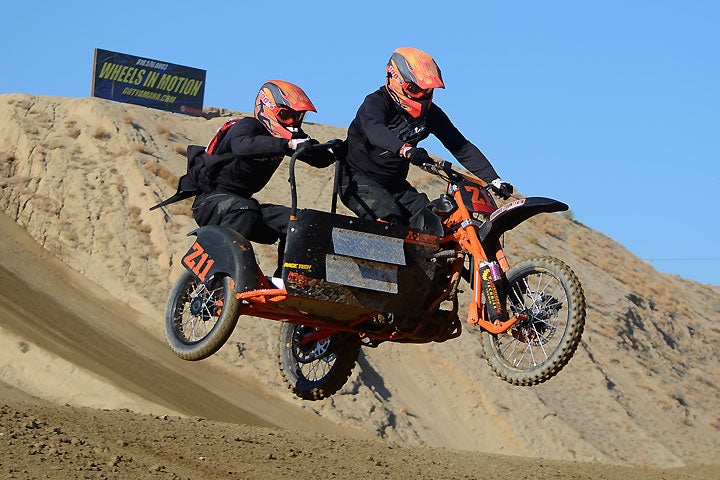 Rider Kevin Kale has been racing motorcycles since he was 3 years old. Passenger Mike North, was making his first foray into motorsports of any kind at LACR.