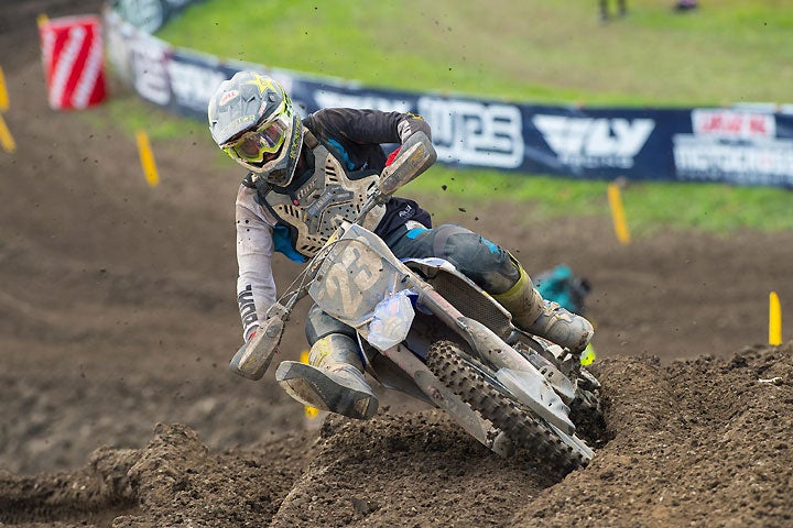 Aaron Plessinger had his best weekend of the 2016 Lucas Oil Pro Motocross Championship series, putting together consistent 3-3 motos for second overall in the 250cc class.  PHOTO BY RICH SHEPHERD.