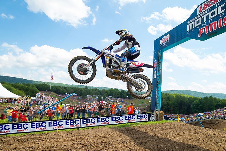 Cooper Webb (shown) outran Adam Cianciarulo in Moto 1 and Austin Forkner in Moto 2 to score another win in the 250cc class at the Unadilla National.  PHOTO BY RICH SHEPHERD.