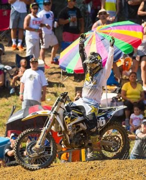 Zach Osborne had a day to remember at Budds Creek, collecting his first career Lucas Oil Pro Motocross overall win.