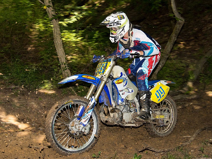 Cody Barnes kept his Pro 2 win streak alive at the Grouch XC. Barnes also netted eighth place overall. PHOTO BY JOHN GASSO.