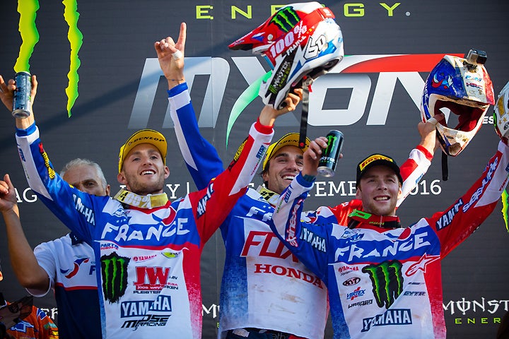 Team France, 2016 Motocross of Nations Champions. PHOTO BY JEFF KARDAS.