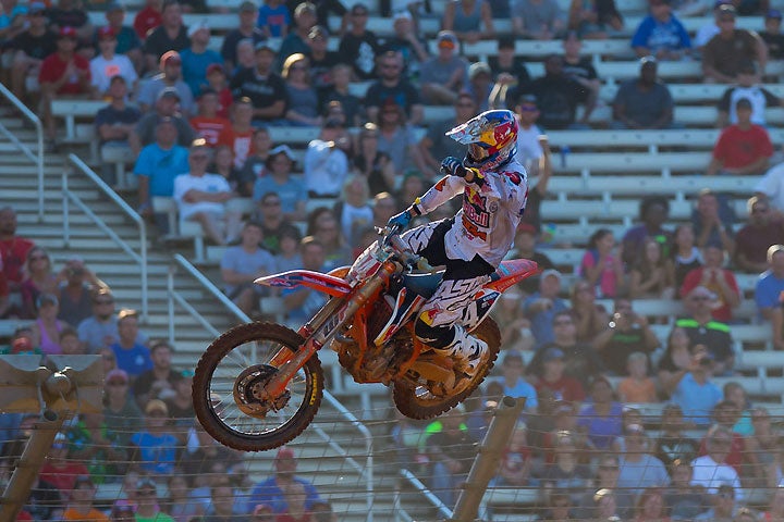 Jeffrey Herlings celebrates his first MX2 World Championship after missing out on the last two titles due to injury. PHOTO BY JEFF KARDAS.