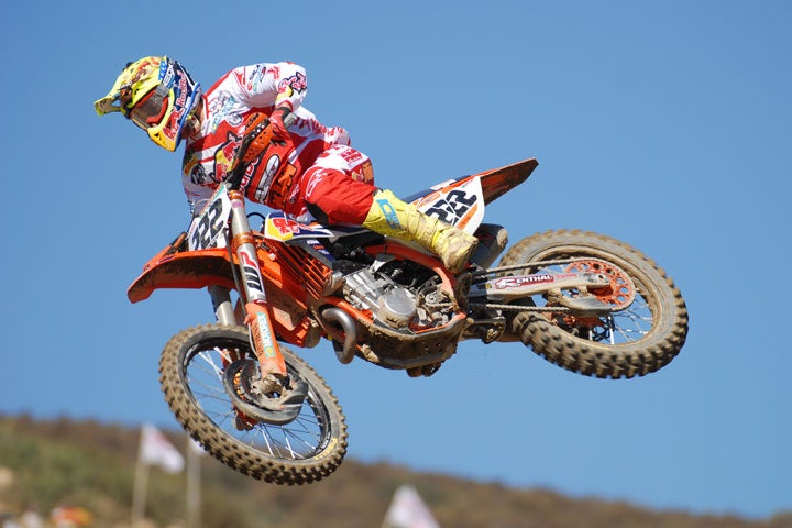 Cairoli was still recovering from the illness he suffered last weekend at the Charlotte MXGP round and wasn't able to push for the full 30 minutes plus two laps in each moto. PHOTO BY NIC GARVIN.