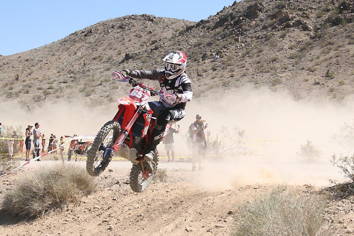 Still recovering from a torn labrum, Purvines Beta's Nick Burson dominated round six of the AMA West Hare Scrambles Series hosted by the Vikings M.C. in Lucerne Valley, California, Spetember 3. PHOTO BY RYAN SANDERS.